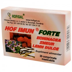 Hof.Imun Forte 20 compr. are actiune de stimulare a sistemului imunitar